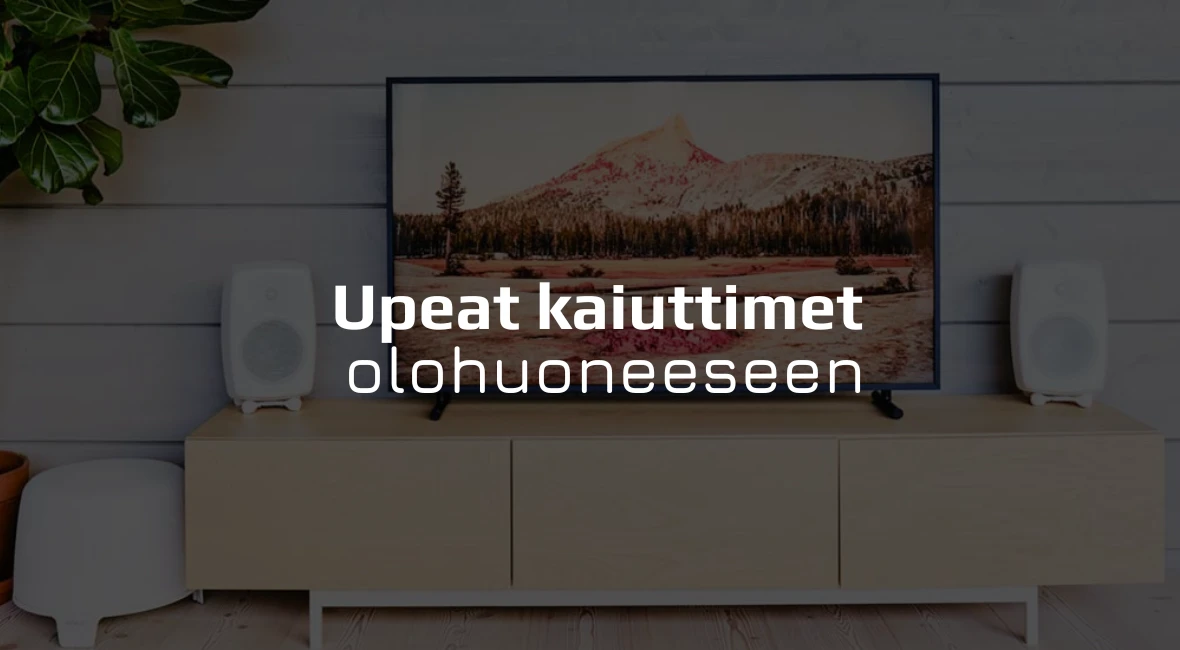 Genelec kaiuttimet G sarja olohuoneessa