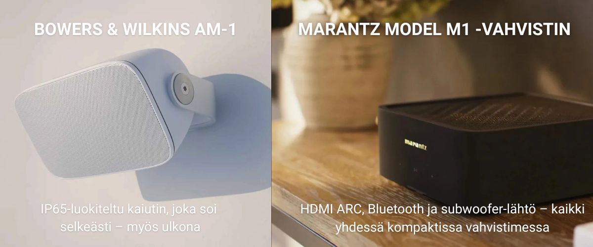 Bowers ja Wilkins sauna ja terassikaiuttimet