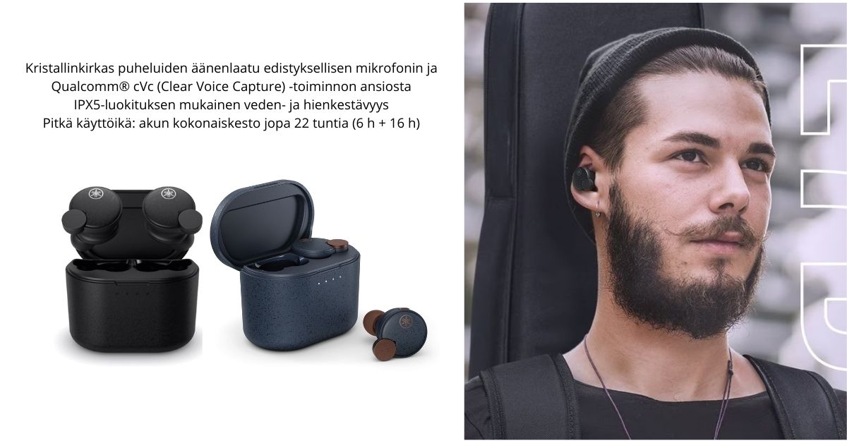 YAMAHA TW-E7B -LANGATTOMAT NAPPIKUULOKKEET kuuntelija