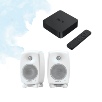 Genelec G Two + WiiM Pro Plus etupaketti
