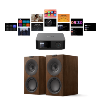 WiiM Amp Ultra + KEF Q Concerto Meta kampanjapaketti