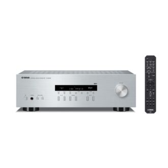 Yamaha R-S202D stereoviritinvahvistin hopea kaukosäätimen kanssa