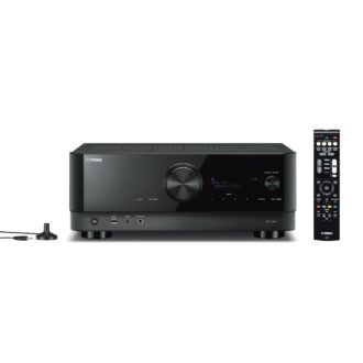 Yamaha RX-V6A 7.2 AV-viritinvahvistin musta edestä