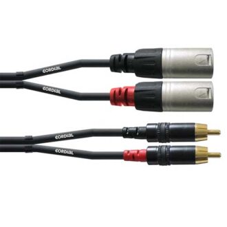 Cordial CFU 6 MC Musta - XLR U RCA U välikaapeli