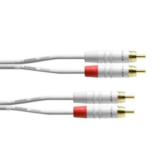 Cordial CFU 3 CC valkoinen | RCA johto 3m
