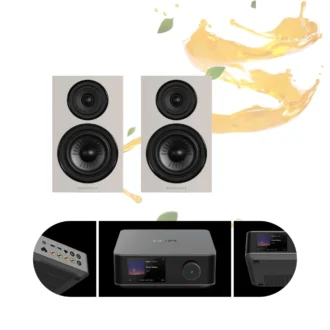 WiiM Amp Ultra + Wharfedale DIAMOND 12.2i streaming Hi-Fi-aloituspaketti