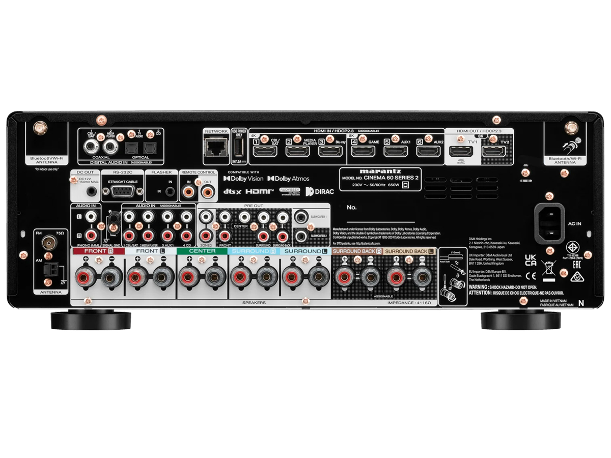 Marantz CINEMA 60 Series 2 liitännät