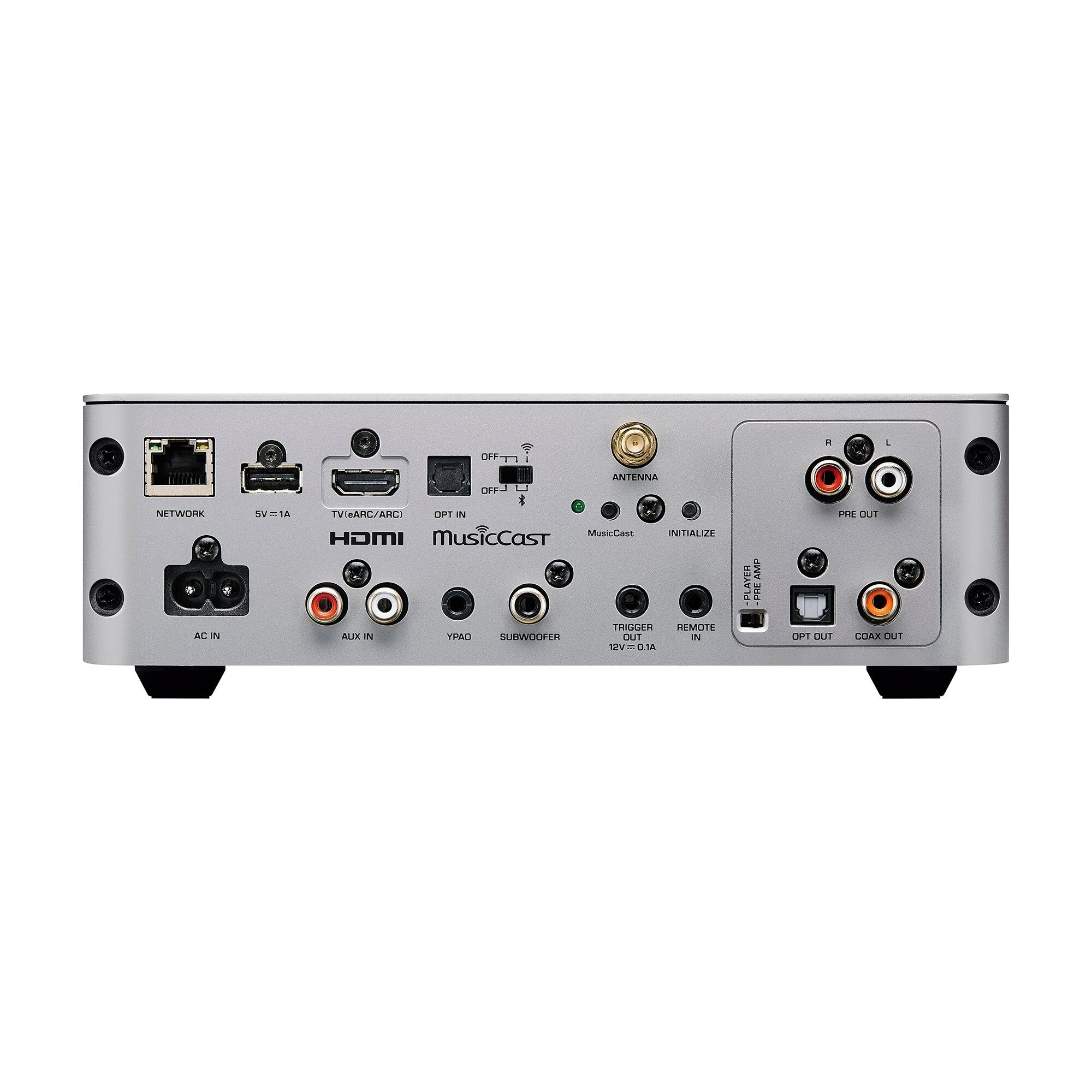 Yamaha WXC-70A verkkosoitin hopea takaa