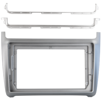 ACV 381320-90-2 9″ facia plate VW Polo(6R) 04/2014-07/2017 silver