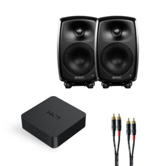 Genelec G Three + WiiM Pro Plus paketti musta