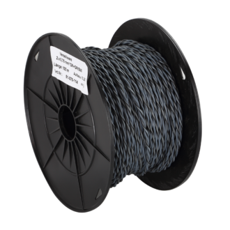 ACV Kaiutinkaapeli twisted 2x0.75mm² harmaa/harmaa-musta 100m